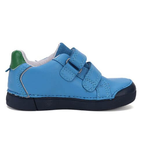 Pantofi copii baieti din piele cu LED DD Step, Albastru – S068-51124B