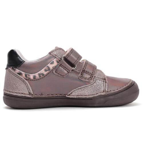 Pantofi copii fete din piele DD Step, Gri – S078-52722B