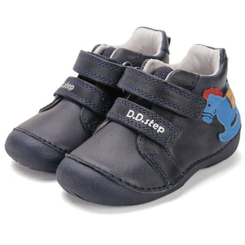Pantofi copii baieti din piele DD Step, Albastru – S015-52617