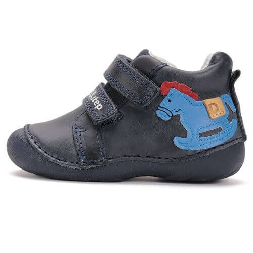 Pantofi copii baieti din piele DD Step, Albastru – S015-52617