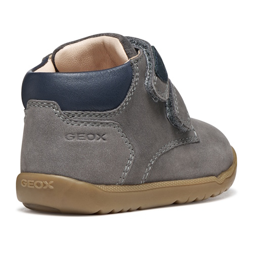 Pantofi copii baieti din piele Geox Macchia, Gri – B164NC_03285_C0665