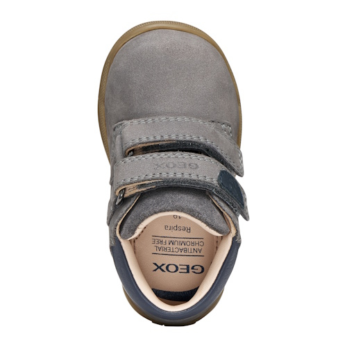 Pantofi copii baieti din piele Geox Macchia, Gri – B164NC_03285_C0665