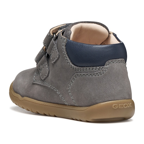Pantofi copii baieti din piele Geox Macchia, Gri – B164NC_03285_C0665