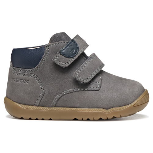 Pantofi copii baieti din piele Geox Macchia, Gri – B164NC_03285_C0665