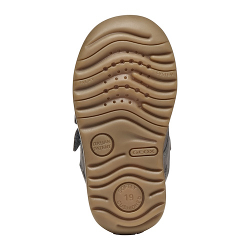 Pantofi copii baieti din piele Geox Macchia, Gri – B164NC_03285_C0665