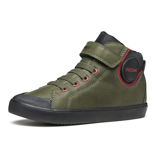 Pantofi copii baieti din piele Geox, Verde – J465CC_0MEFU_C0450