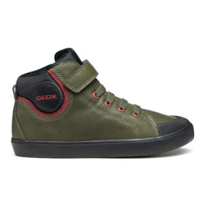 Pantofi copii baieti din piele Geox, Verde – J465CC_0MEFU_C0450