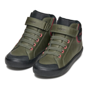 Pantofi copii baieti din piele Geox, Verde – J465CC_0MEFU_C0450