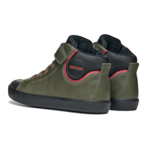 Pantofi copii baieti din piele Geox, Verde – J465CC_0MEFU_C0450