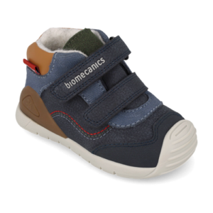 Pantofi copii baieti din piele imblaniti Biomecanics, Navy – 261133-A243FB