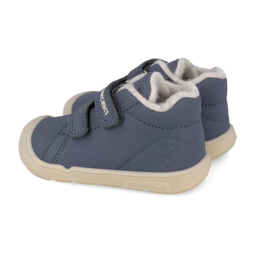 Pantofi copii baieti din piele imblaniti Biomecanics, Albastru Petrol – 261140-D556FB