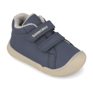Pantofi copii baieti din piele imblaniti Biomecanics, Albastru Petrol – 261140-D556FB
