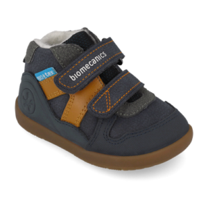 Pantofi copii baieti din piele imblaniti Biomecanics, Azul Marino – 261152-A089FB