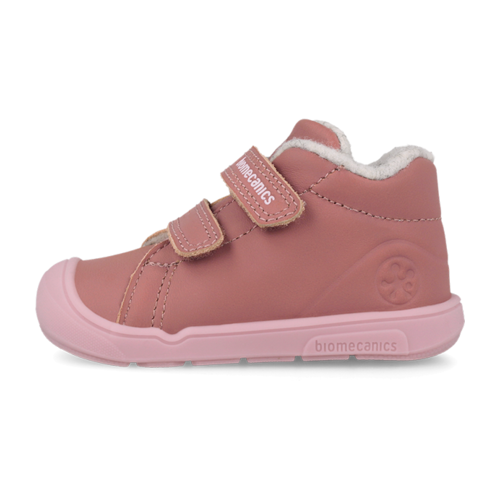 Pantofi copii fete din piele imblaniti Biomecanics, Roz – 261140-G847FB
