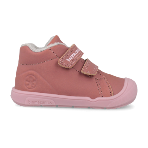 Pantofi copii fete din piele imblaniti Biomecanics, Roz – 261140-G847FB