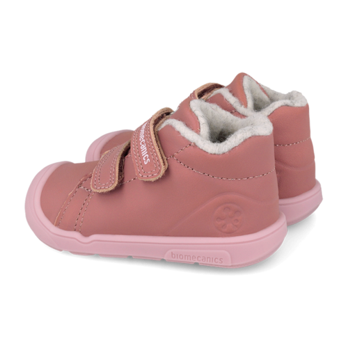 Pantofi copii fete din piele imblaniti Biomecanics, Roz – 261140-G847FB