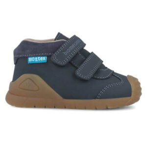 Pantofi copii baieti din piele impermeabili Biomecanics, model inalt, Albastru – 251134-A089