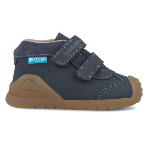 Pantofi copii baieti din piele impermeabili Biomecanics, model inalt, Albastru – 251134-A089
