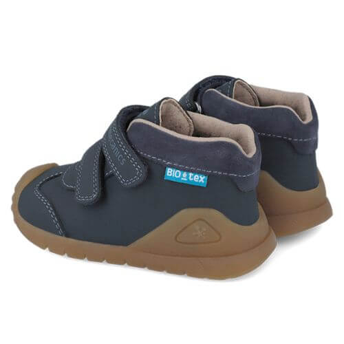 Pantofi copii baieti din piele impermeabili Biomecanics, model inalt, Albastru – 251134-A089