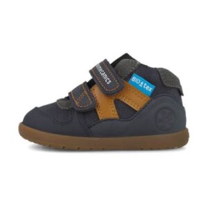 Pantofi copii baieti din piele impermeabili cu calapod lat, Albastru, Biomecanics – 261152-A089