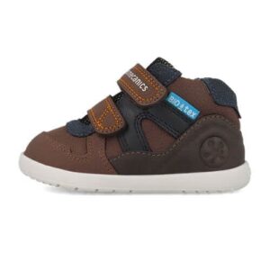 Pantofi copii baieti din piele impermeabili cu calapod lat, Maro, Biomecanics – 261152-B903
