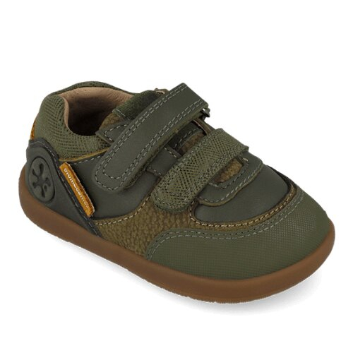 Pantofi copii baieți din piele, Kaki, Biomecanics – 261151-B788