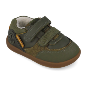 Ghete baieti din piele îmblanite Biomecanics Wider Line, Verde Kaki – 261151-B788FB