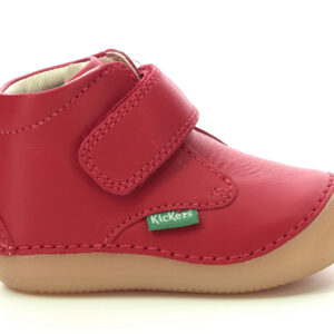 Pantofi copii fete din piele Kickers, Rosu – 584348-10