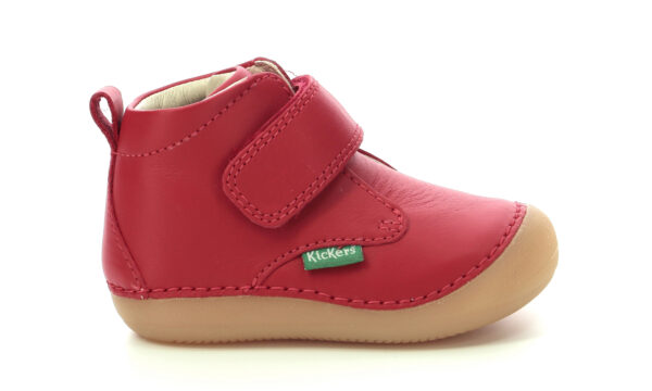 Pantofi copii fete din piele Kickers, Rosu – 584348-10