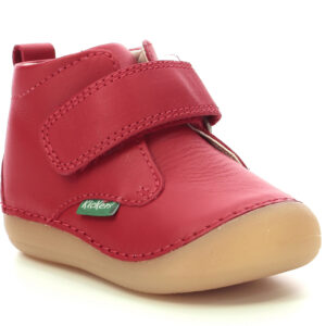 Pantofi copii fete din piele Kickers, Rosu – 584348-10