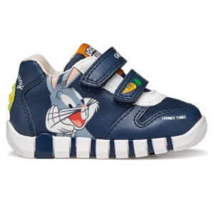 Pantofi copii baieti Geox personaj Bugs Bunny, Albastru – B6555B-011BC-C4343