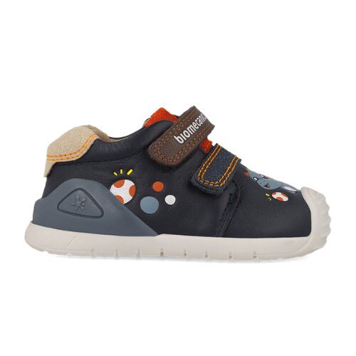 Pantofi copii baieți din piele, Ocean – Dino, Biomecanics – 261128-A183