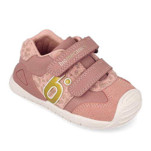 Pantofi copii fete din piele, Roz, Biomecanics – 261108-B159