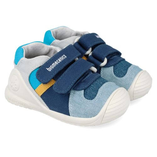 Pantofi copii baieti din textil Biomecanics, Albastru – 262182-A089