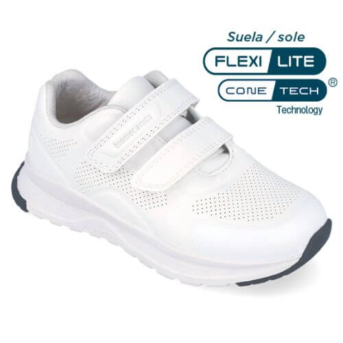 Pantofi copii baieti din textil Biomecanics, – Alb – 262250-C050 Pantofi copii baieti din textil Biomecanics, – Alb – 262250-C050