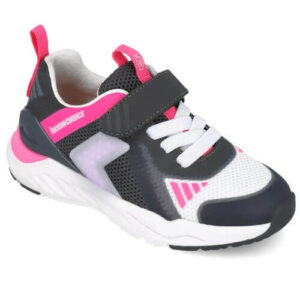 Pantofi copii fete din textil Biomecanics cu LED, Alb – 251273-B399