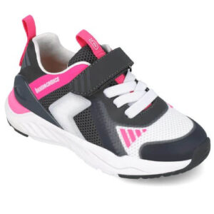 Pantofi copii fete din textil Biomecanics cu LED, Alb – 251273-B399