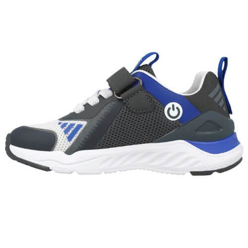 Pantofi copii baieti din textil Biomecanics cu LED, Gri – 251273-A398