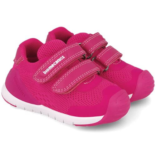 Pantofi copii fete din textil Biomecanics, Fucsia – 252130-C146