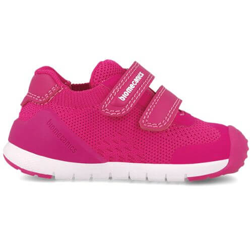 Pantofi copii fete din textil Biomecanics, Fucsia – 252130-C146
