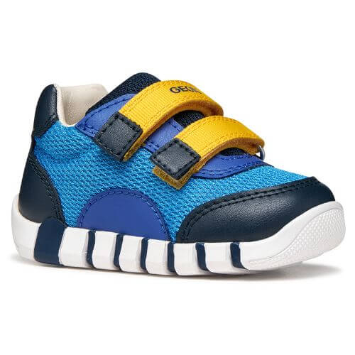 Pantofi copii baieti din textil Geox, Albastru -B3555C-01454-C4DF4