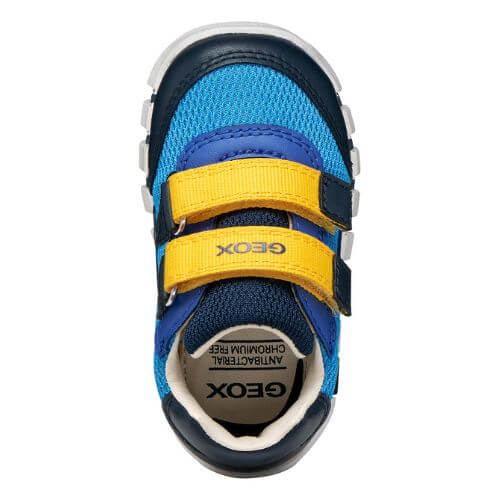 Pantofi copii baieti din textil Geox, Albastru -B3555C-01454-C4DF4