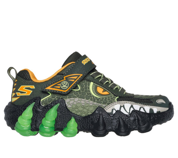 Pantofi copii baieti cu LED Skechers, Verde – 400121