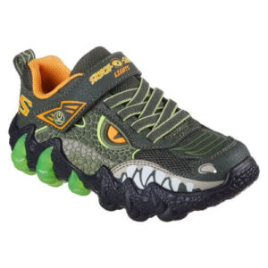 Pantofi copii baieti cu LED Skechers, Verde – 400121