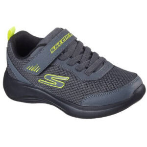 Pantofi copii baieti din textil Skechers, Gri – 403615-CBLM