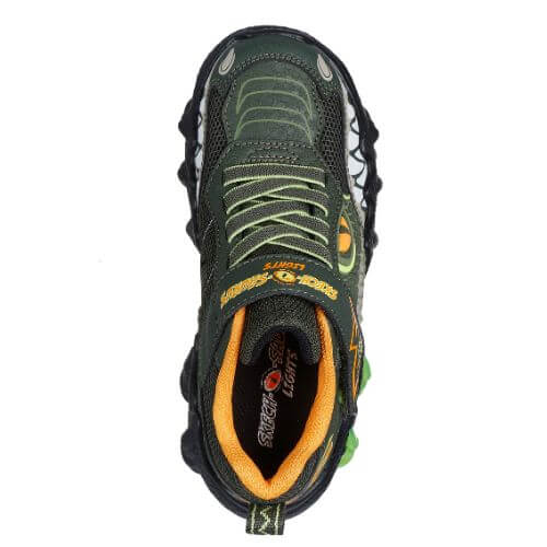 Pantofi copii baieti cu LED Skechers, Verde – 400121