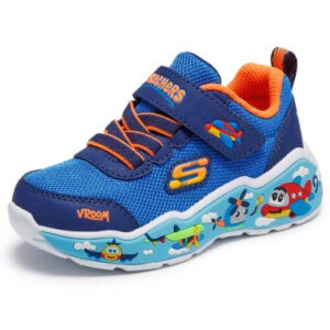 Pantofi copii baieti din textil Skechers, Albastru – 407312-BLNV