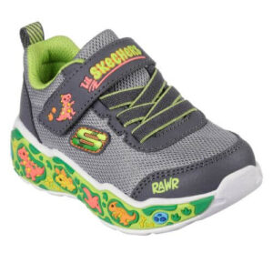 Pantofi copii baieti din textil Skechers, Gri – 407312-CCLM