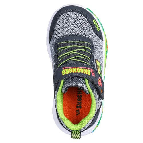 Pantofi copii baieti din textil Skechers, Gri – 407312-CCLM
