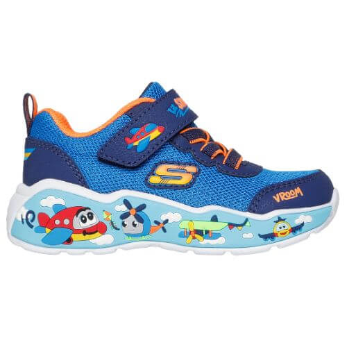 Pantofi copii baieti din textil Skechers, Albastru – 407312-BLNV Pantofi copii baieti din textil Skechers, Albastru – 407312-BLNV